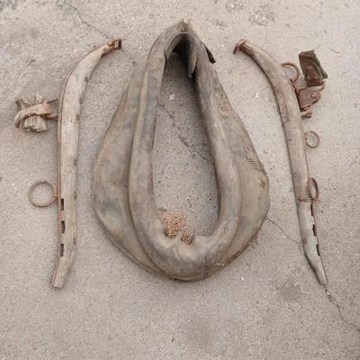 Antique horse collar and hames.