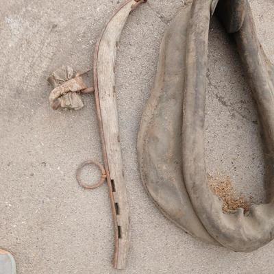 Antique horse collar and hames.