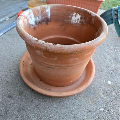 Gardening items - flowerpots - sprinkler - weed eater twine - hand tools - flags - new gate latch - gloves and more