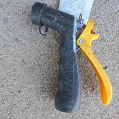 Gardening items - flowerpots - sprinkler - weed eater twine - hand tools - flags - new gate latch - gloves and more