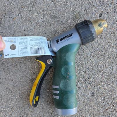 Gardening items - flowerpots - sprinkler - weed eater twine - hand tools - flags - new gate latch - gloves and more