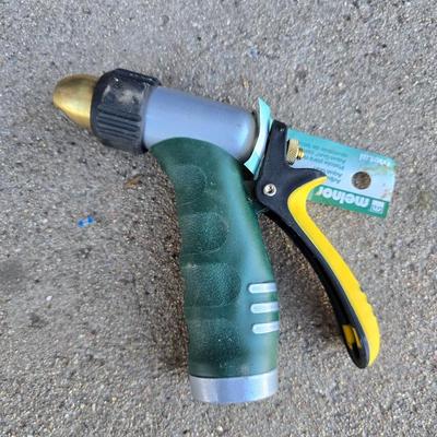 Gardening items - flowerpots - sprinkler - weed eater twine - hand tools - flags - new gate latch - gloves and more