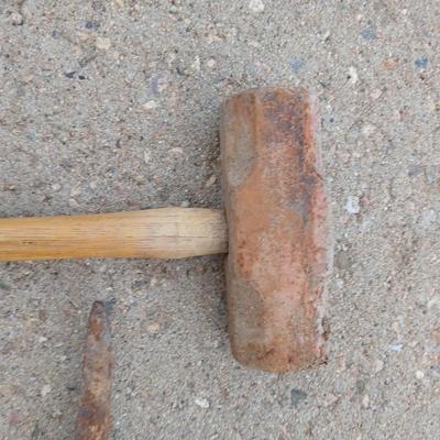 Old Pickaxe and sledgehammer