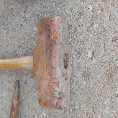 Old Pickaxe and sledgehammer