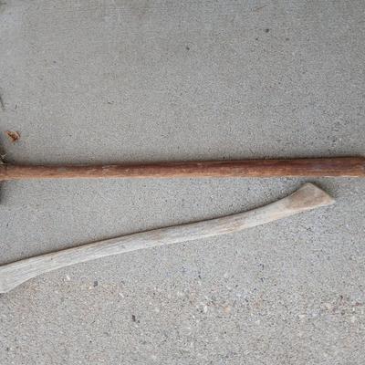 Old axe and sledgehammer
