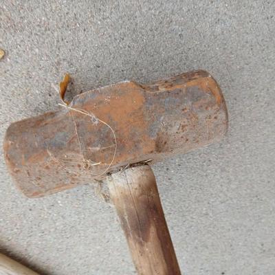 Old axe and sledgehammer