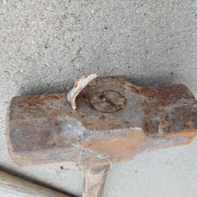 Old axe and sledgehammer
