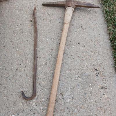 Old Pickaxe and pry bar