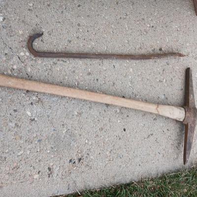 Old Pickaxe and pry bar
