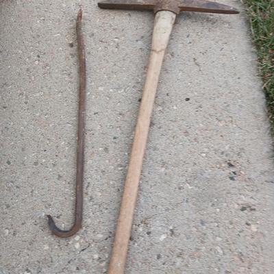 Old Pickaxe and pry bar