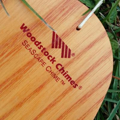 Woodstock Chimes Seascape Windchime with iron bear gong and new metal plant support