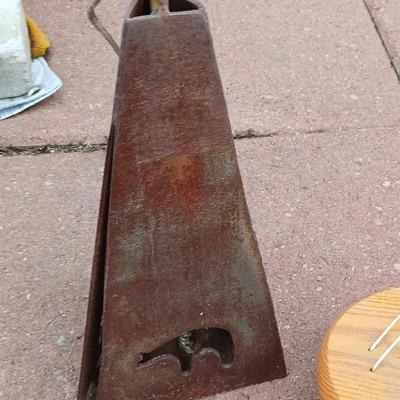 Woodstock Chimes Seascape Windchime with iron bear gong and new metal plant support