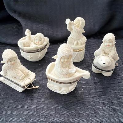 Sale Photo Thumbnail #259: Dept 56 Snow Babies Trinket Boxes
Lot of 5