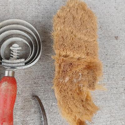 Livestock items - Sunbeam Stewart shear master sheers with a collection of brushes and more