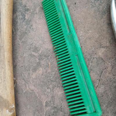 Livestock items - dehorner - trimmers - tagger - assortment of brushes and more