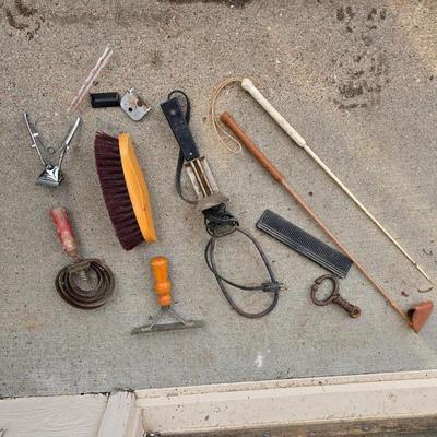 Livestock items - heater - brushes - hand clippers = and more