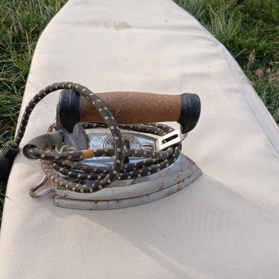 Vintage iron with Ironing board