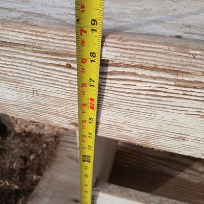 Two old wooden benches that are quite sturdily built!