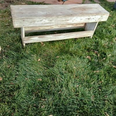 Two old wooden benches that are quite sturdily built!