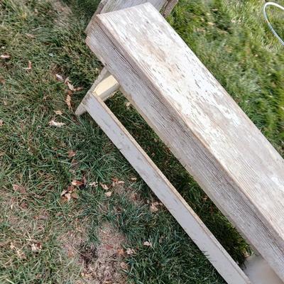 Two old wooden benches that are quite sturdily built!