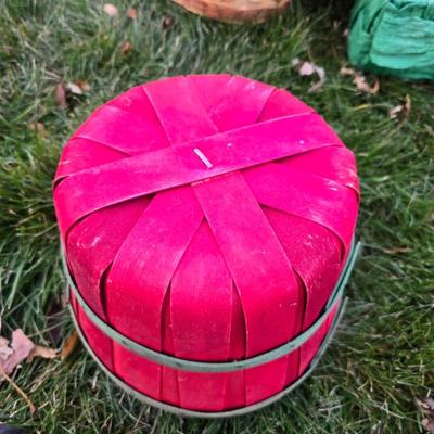Collection of wicker baskets and harvesting baskets