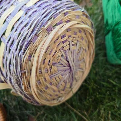 Collection of wicker baskets and harvesting baskets