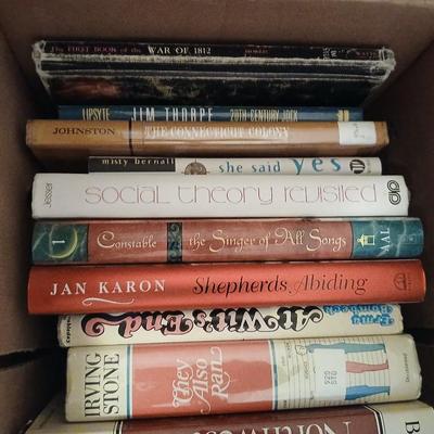 Boxes of Hardback books - 2 boxes full - The old Northwest - war of 1812 - The glory and the Dream - and other great titles