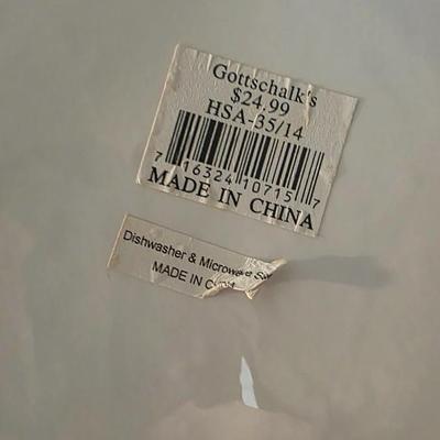 Snowman Platter Bowl 13" Diameter 3-1/2 Depth 2 Small chips