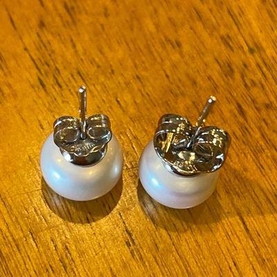 14k gold pearl earrings