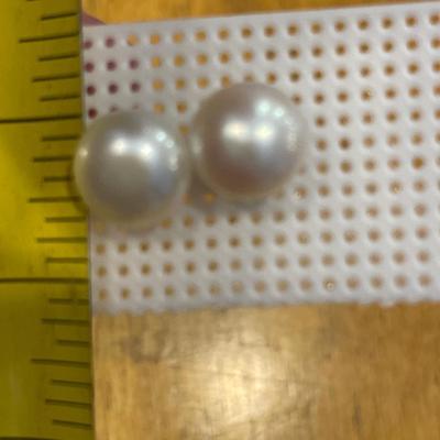14k gold pearl earrings