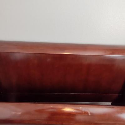 QUEEN SIZE SLEIGH BED FRAME WITH A CHERRY FINISH
