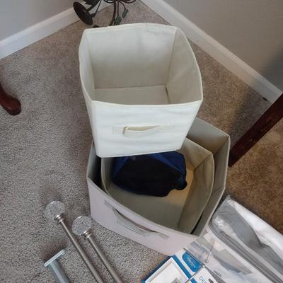 NEW QUEEN SHEETS, ORGANIZERS, CURTAIN RODS AND MORE