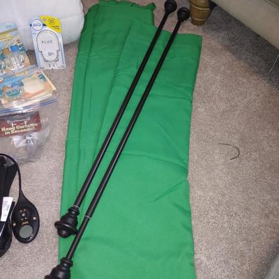 NEW LOFT HOTEL QUEEN SHEETS, THE FLEX BELT, FEBREEZE PLUG INS, ORGANIZERS AND 82" CURTAIN PANELS (2) PLUS RODS