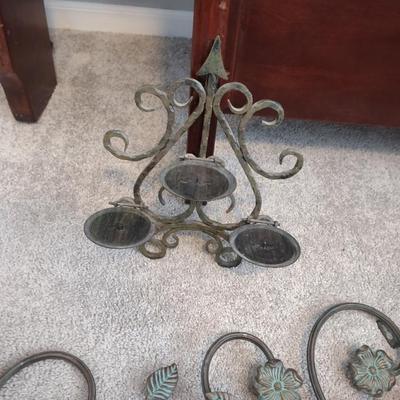 METAL WALL HUNG MULTI CANDLE HOLDERS