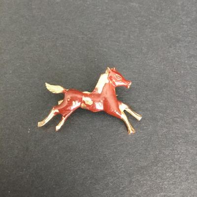 Vintage, petite horse pin
