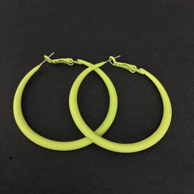 Avocado, green egg, shell hoop, earrings