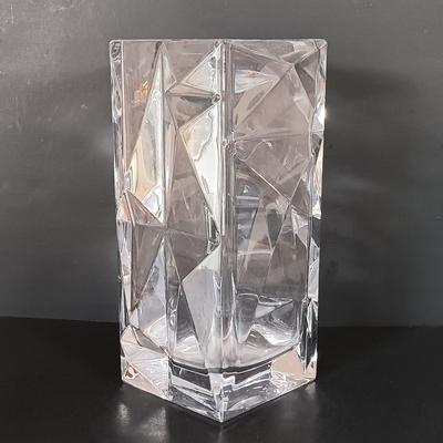 LOT 226: Rogaska Crystal Vase with Crystal Candlestick Holder