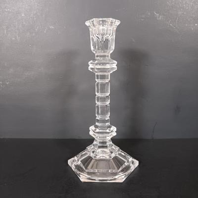 LOT 226: Rogaska Crystal Vase with Crystal Candlestick Holder