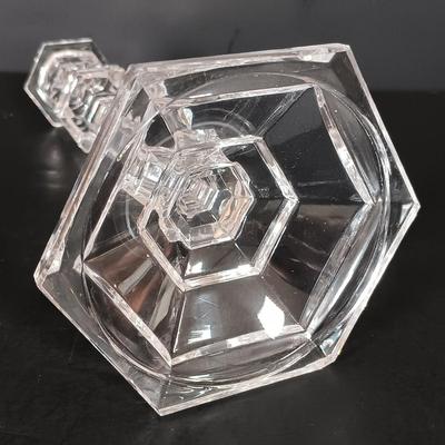 LOT 226: Rogaska Crystal Vase with Crystal Candlestick Holder