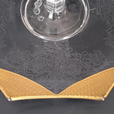 LOT 229: Gilded Pink Depression Glass Bowl, Studio Tu Mugs, Silver-Tone Metal Holly Candlestick Holder & More