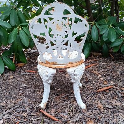 LOT 234: Set of (3) Miniature Metal Lawn Ornament Chairs