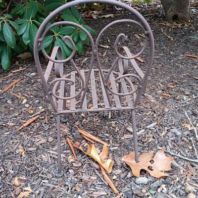 LOT 234: Set of (3) Miniature Metal Lawn Ornament Chairs