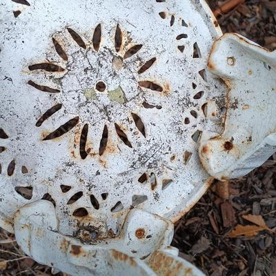 LOT 234: Set of (3) Miniature Metal Lawn Ornament Chairs