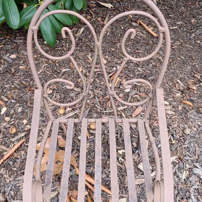 LOT 234: Set of (3) Miniature Metal Lawn Ornament Chairs