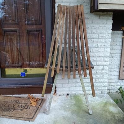 LOT 235: Folding Wood Lawn Chair
