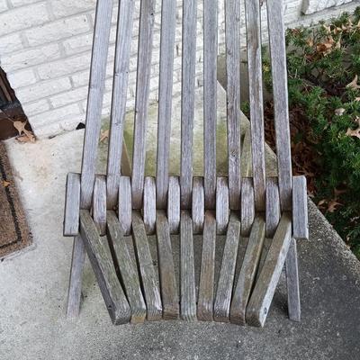 LOT 235: Folding Wood Lawn Chair