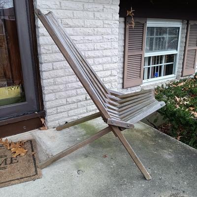 LOT 235: Folding Wood Lawn Chair