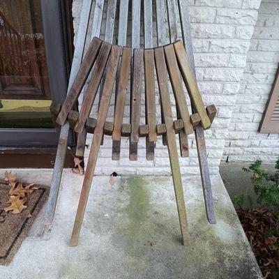 LOT 235: Folding Wood Lawn Chair