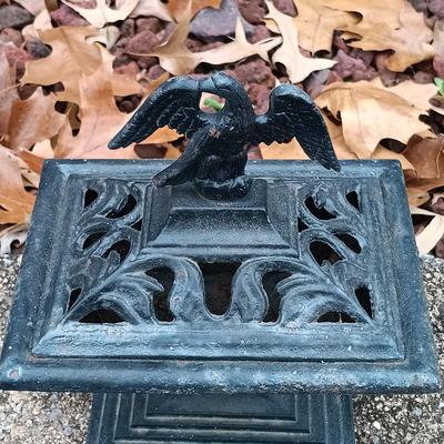 LOT 236: Cast-Iron Eagle 'Cachepot' Planter with Lid