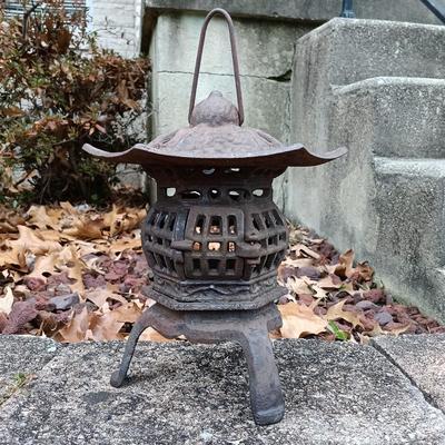 LOT 237: Cast Iron Pagoda Lantern